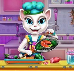 Play Angela Real Cooking Game