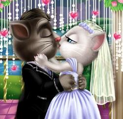 Play Tom And Angela Wedding Kiss Game