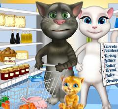Play Tom Family Shopping And Cooking Game