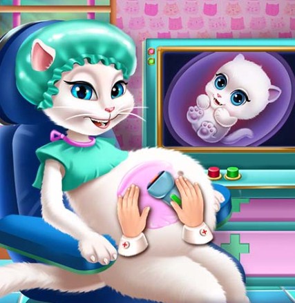 Play Kitty Pregnant Check up Game