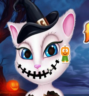 Play Talking Angela Halloween Makeover Game