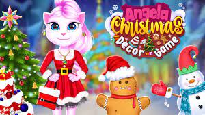 Play Angela Christmas Dress Up Game Game